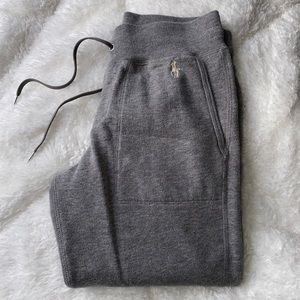 women’s grey polo jogger-sweatpants